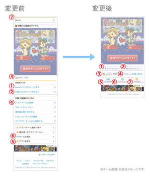 アプリ ゲーム実行画面のデザイン変更のお知らせ Mixi Developer Center ミクシィ デベロッパーセンター